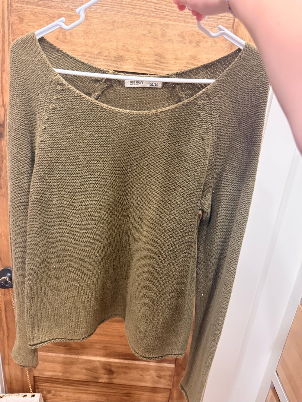 Old Navy Olive Knit Scoop Neck Sweater - Women's